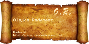 Olajos Radamesz névjegykártya